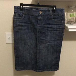 Dark wash jean skirt